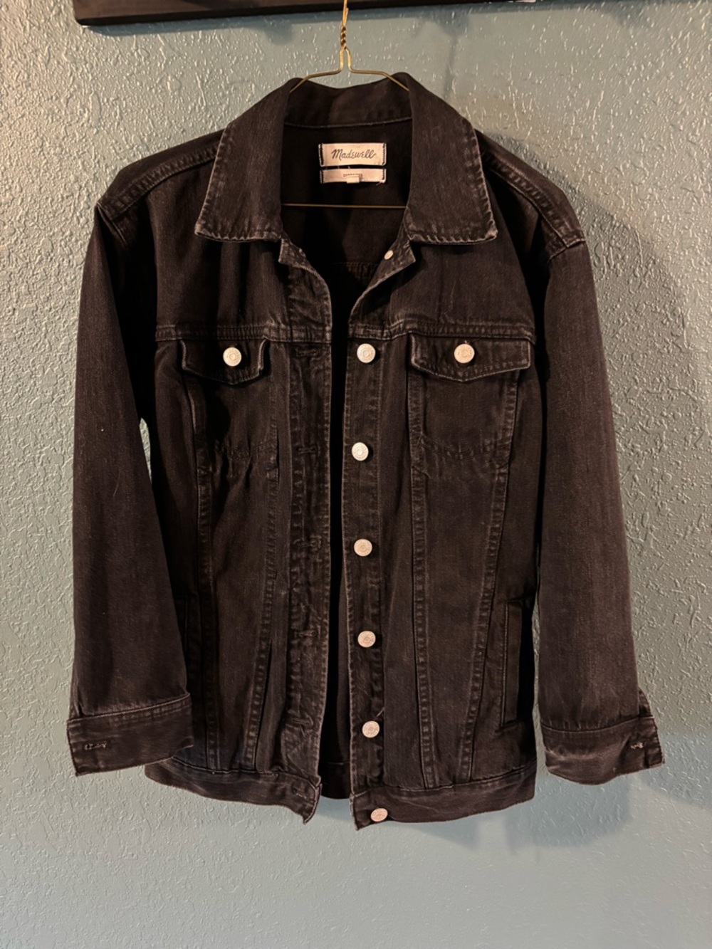 Oversized Madewell Black Denim Jean Jacket/Shacket